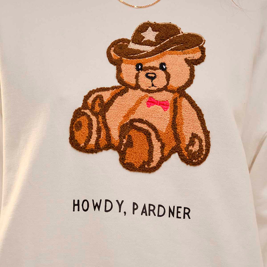 Sudadera Blanca con Estampado