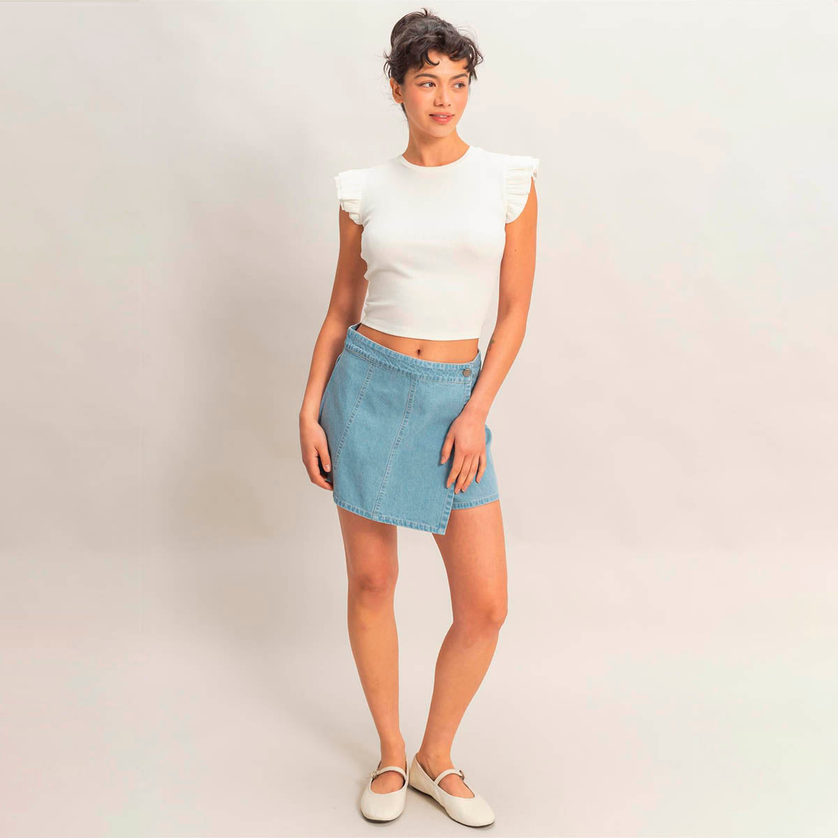 Falda Azul Claro