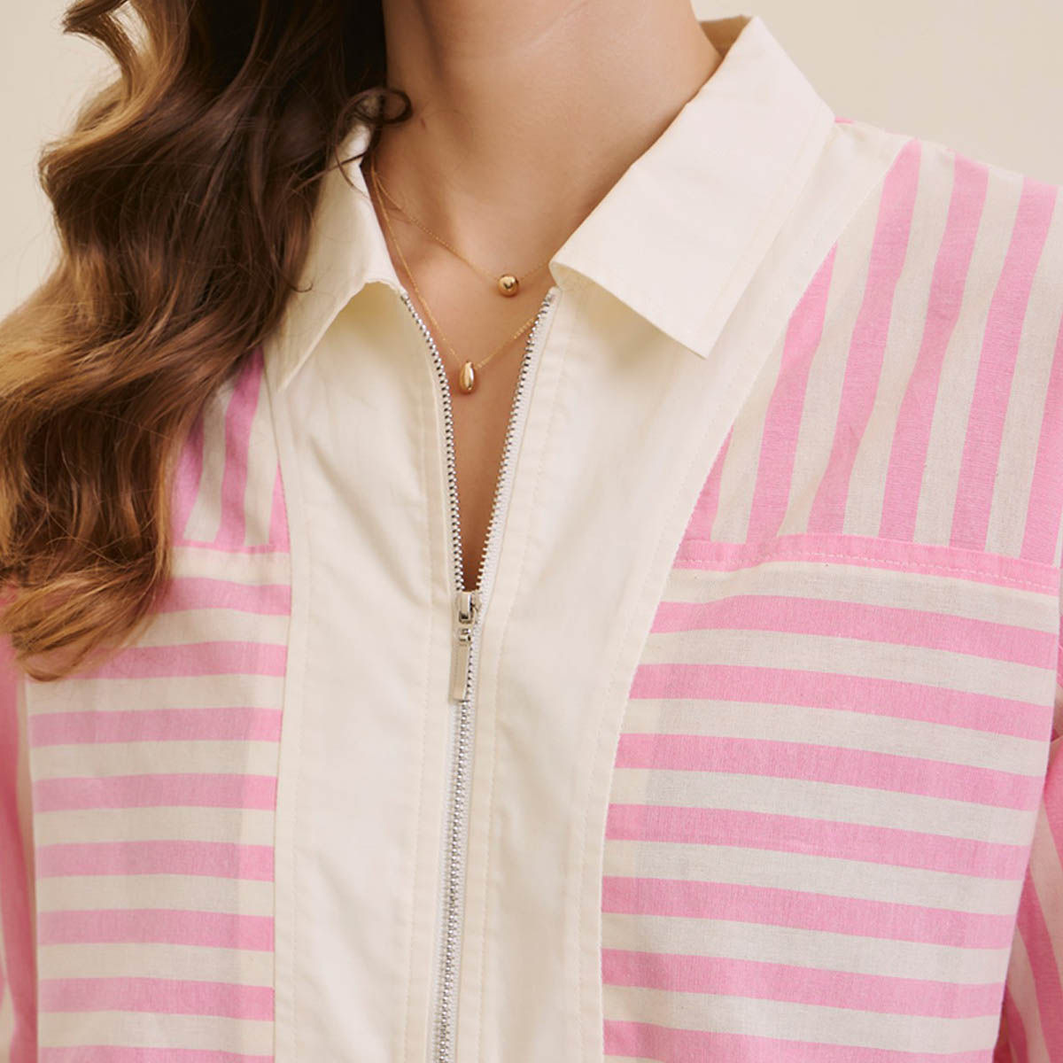 Blusa Rosa de Rayas