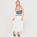 Vestido Blanco de Rayas