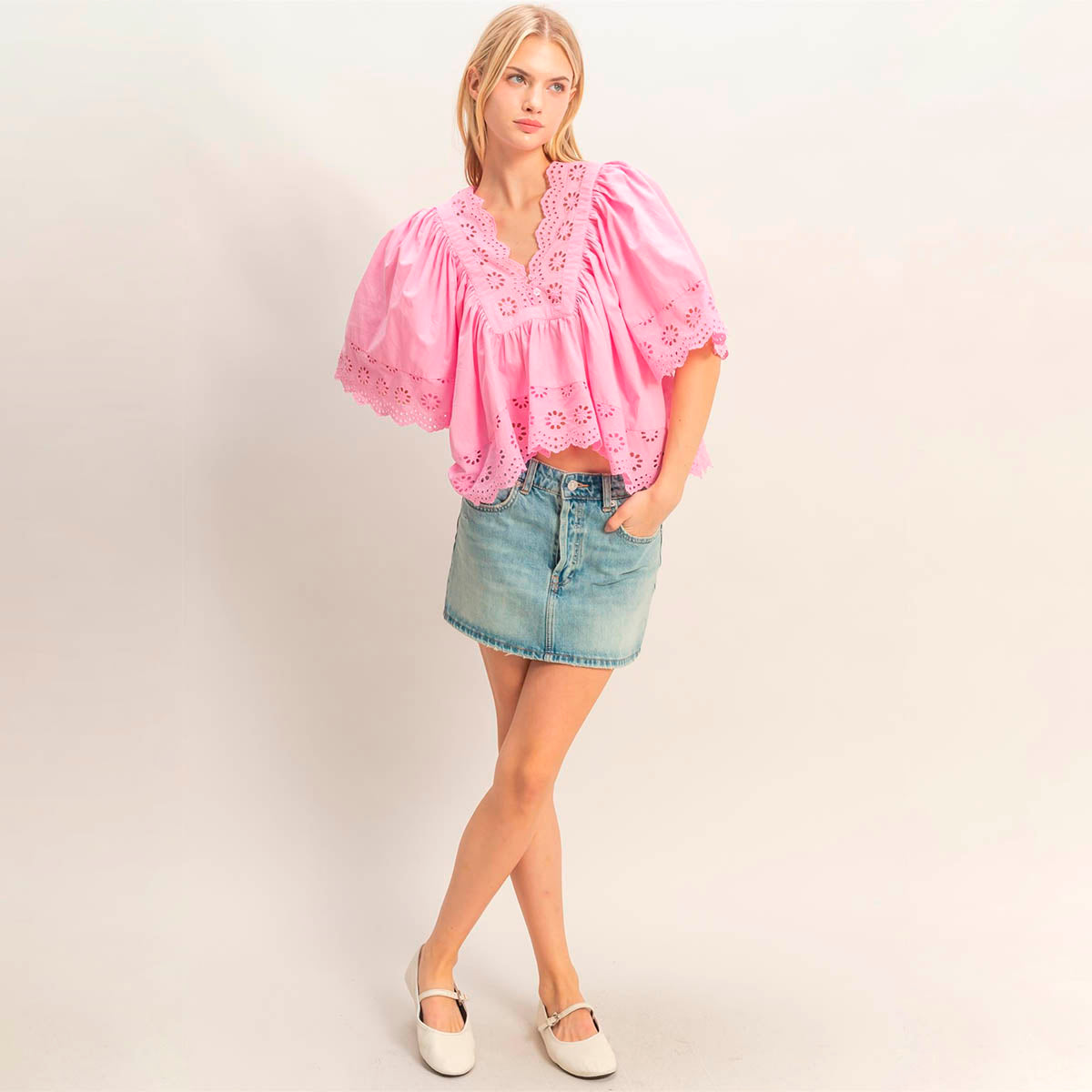 Blusa Rosa con Detalle