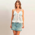 Blusa Azul con Estampado