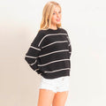Sueter Negro de Rayas
