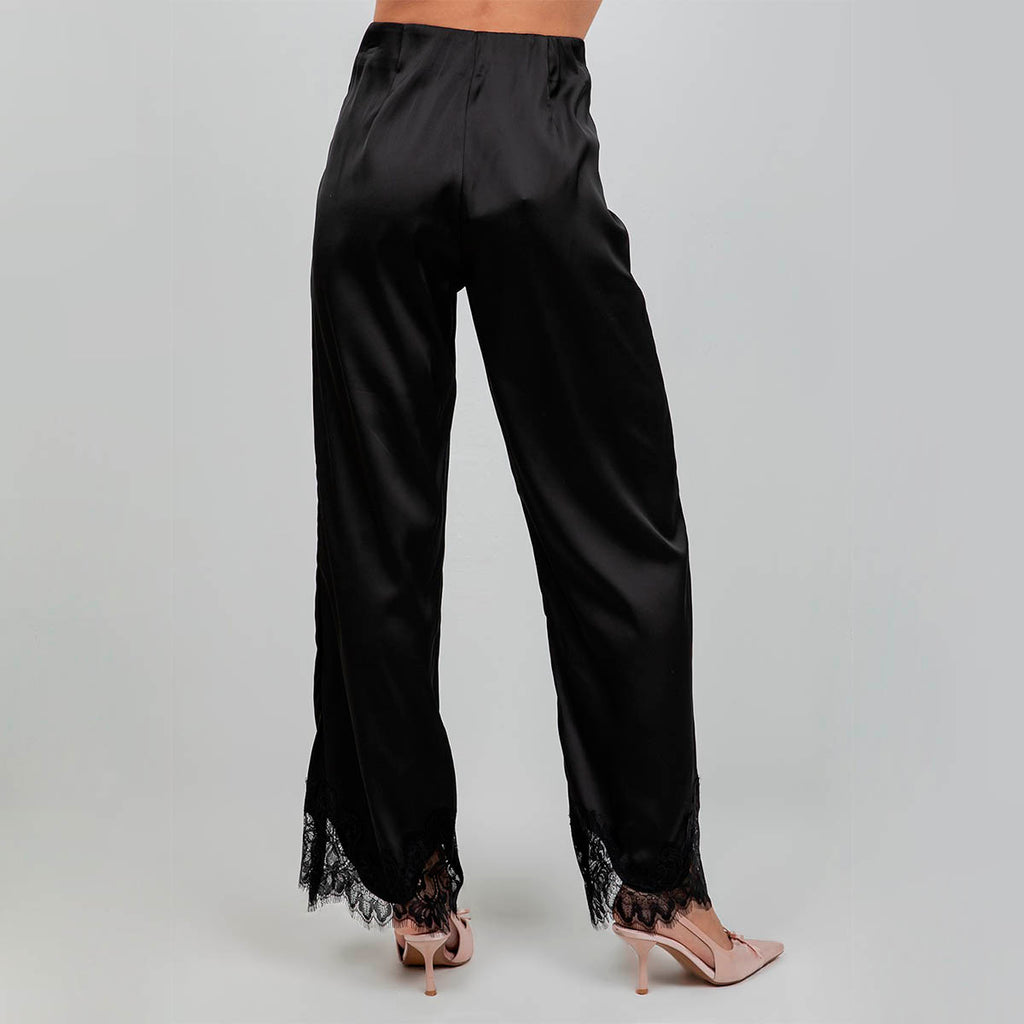 Pantalon Negro con Detalles