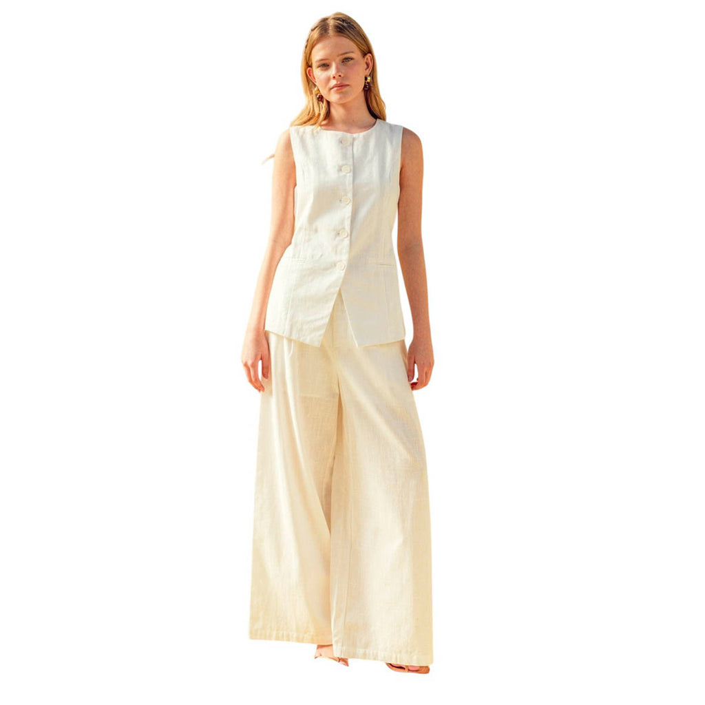 Pantalon Blanco Liso