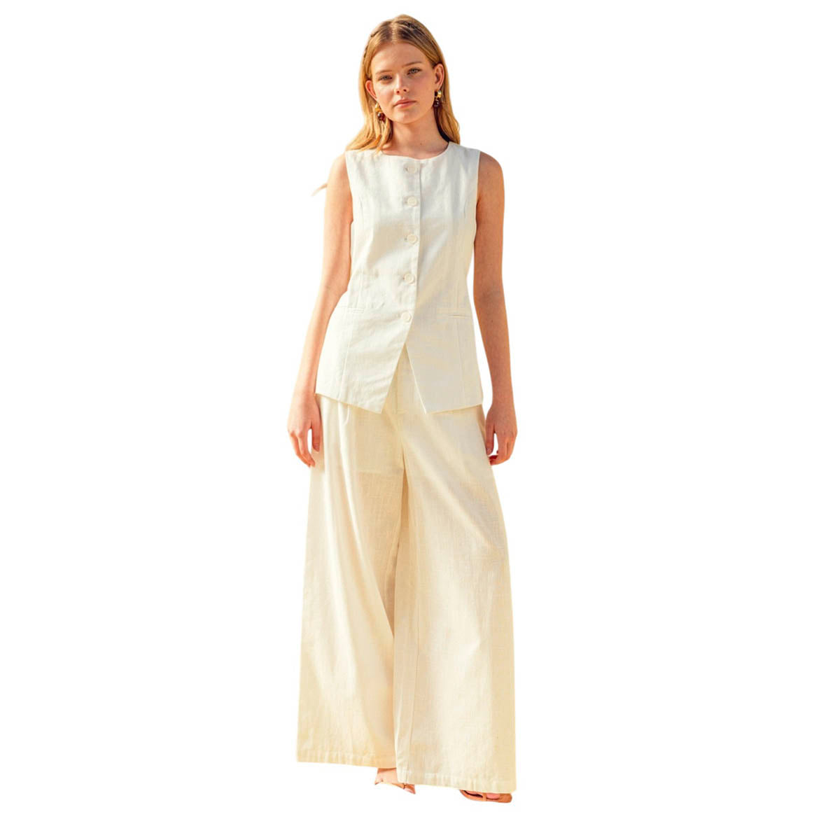 Pantalon Blanco Liso