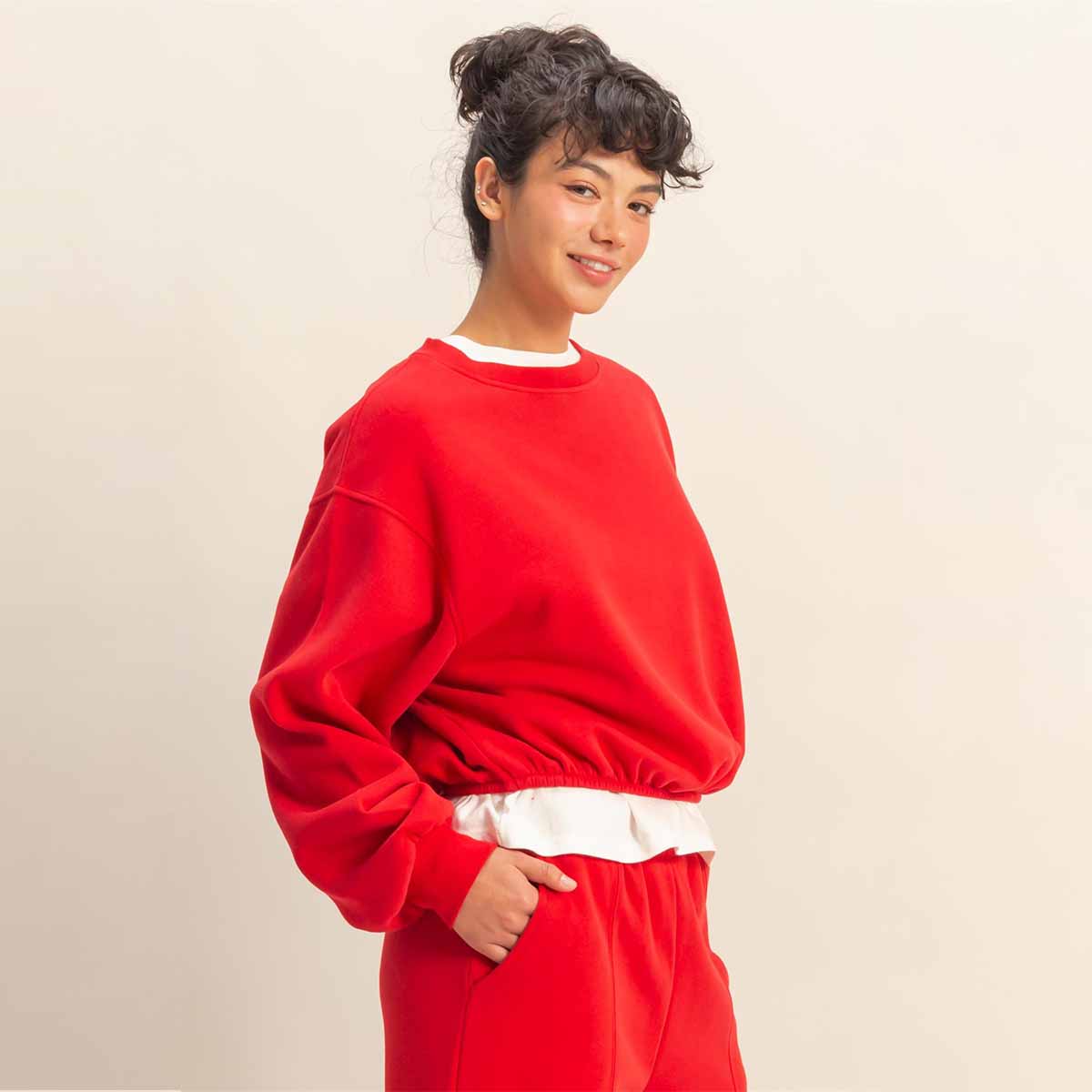 Sudadera Roja Basica