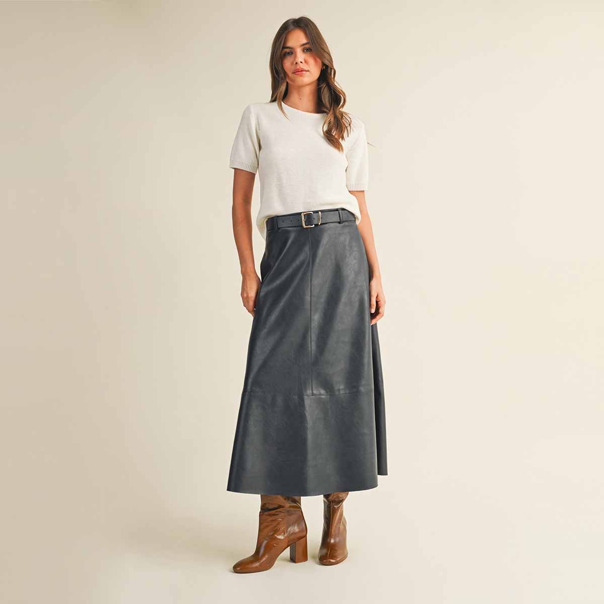 Falda Marino de Vinipiel