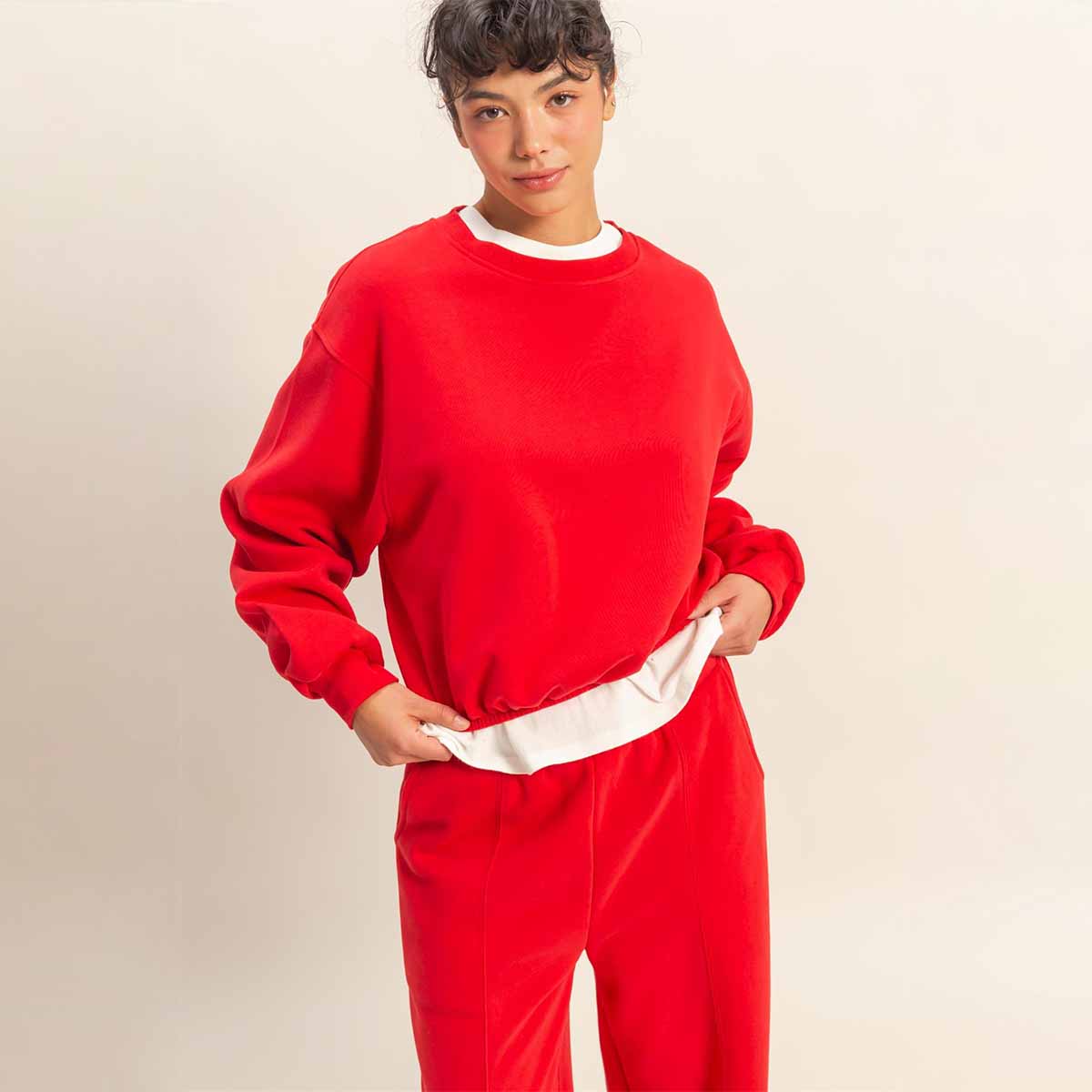 Sudadera Roja Basica