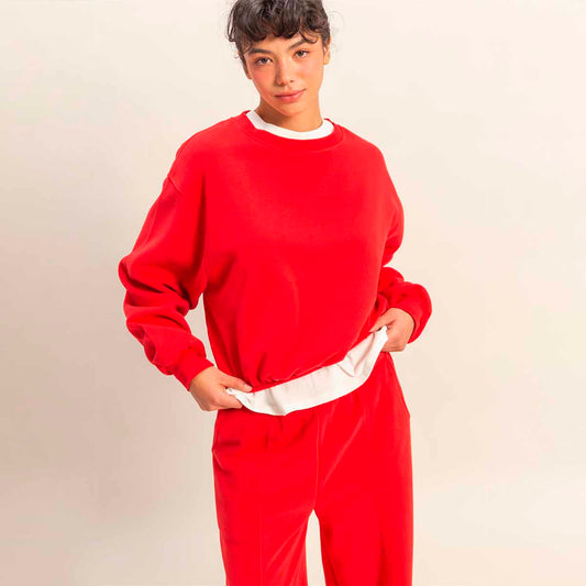 Sudadera Roja Basica
