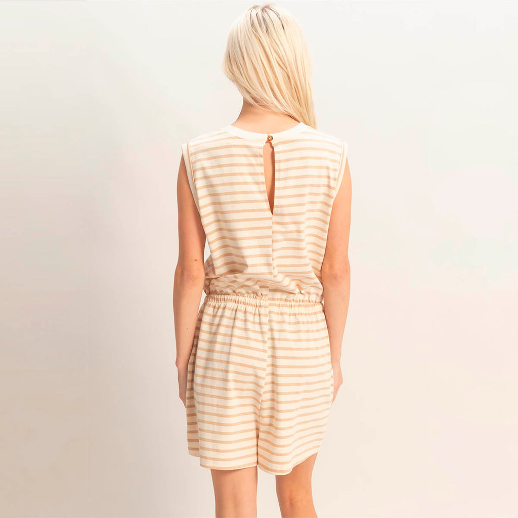Jump Suit Taupe de Rayas
