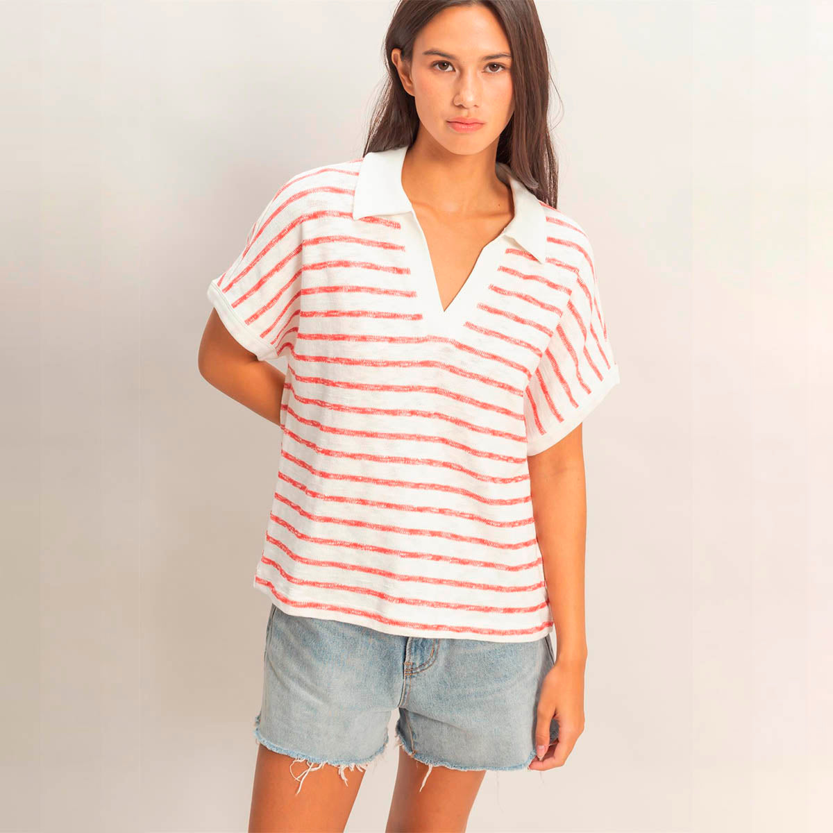 Blusa Blanca con Rayas