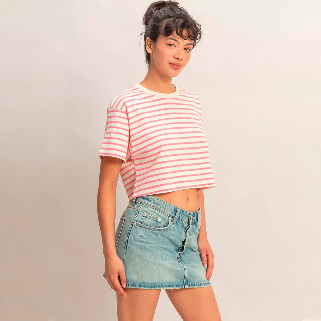 Blusa Rosa de Rayas