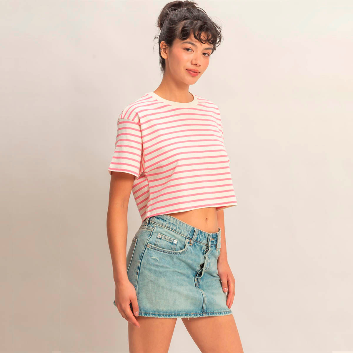 Blusa Rosa de Rayas