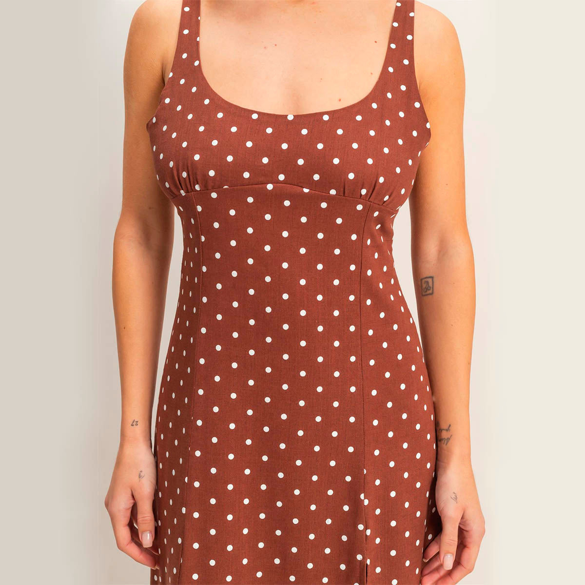 Vestido Cafe con Estampado