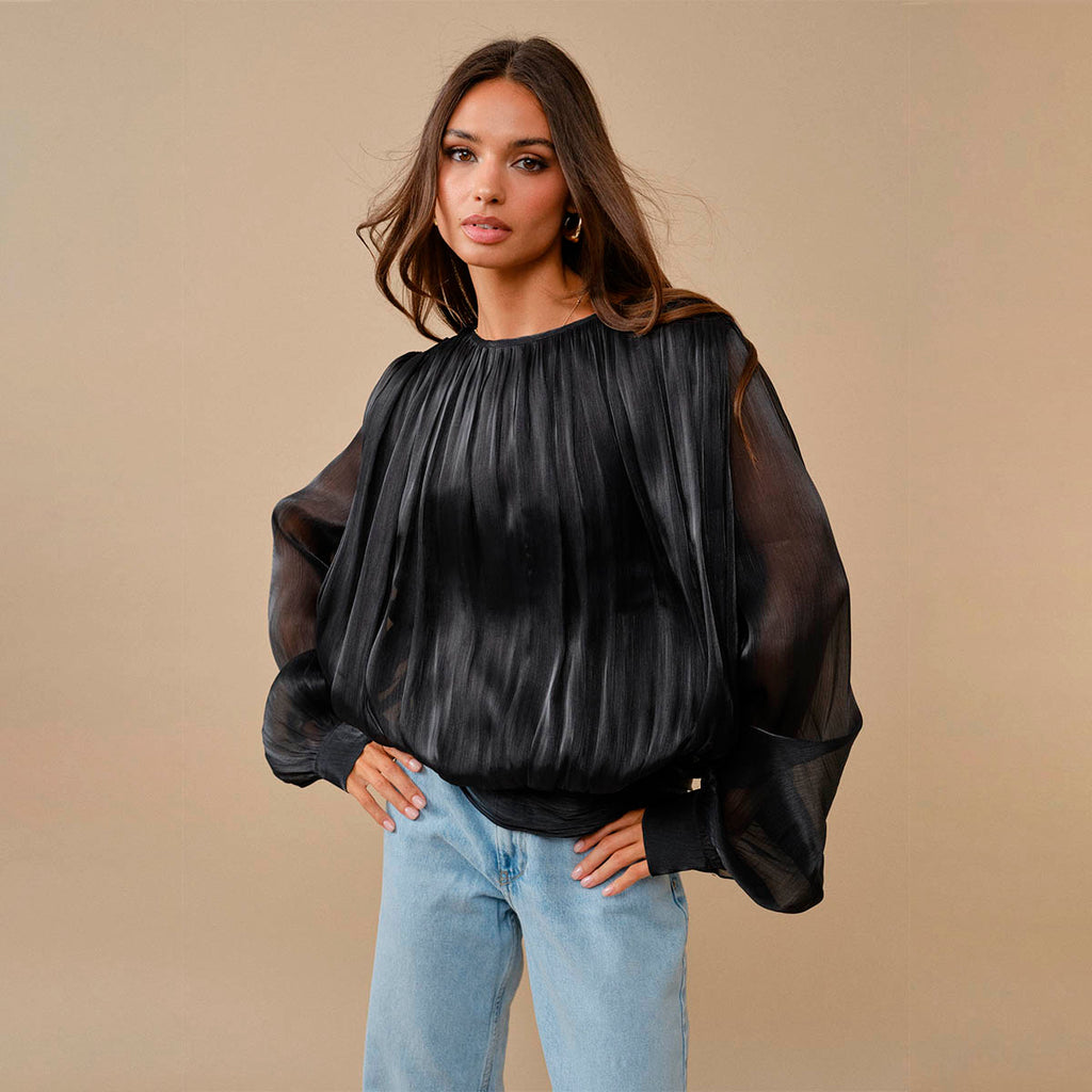 Blusa Negra Bombacha