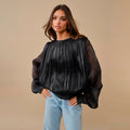 Blusa Negra Bombacha