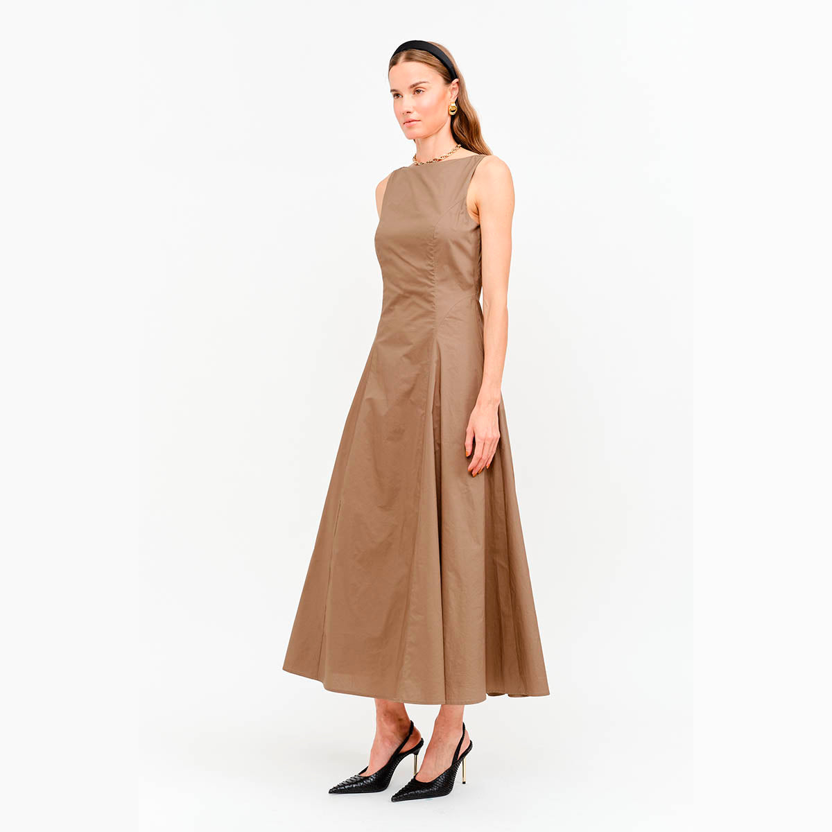 Vestido Taupe Largo