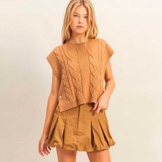 Chaleco Camel con Botones