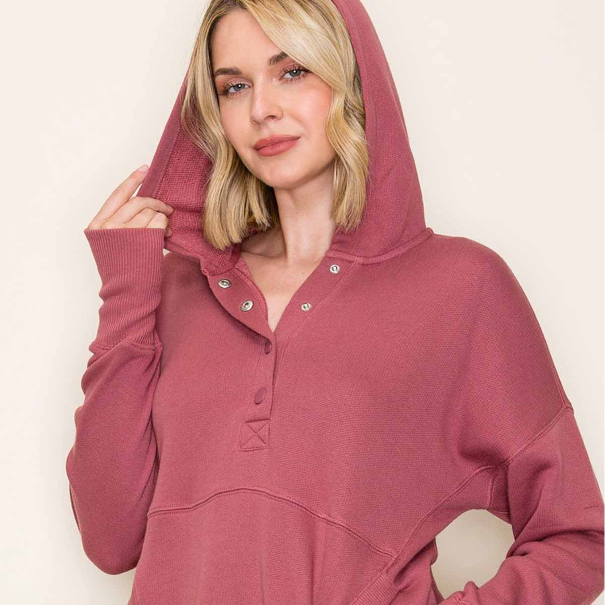 Sudadera Roja con Gorro