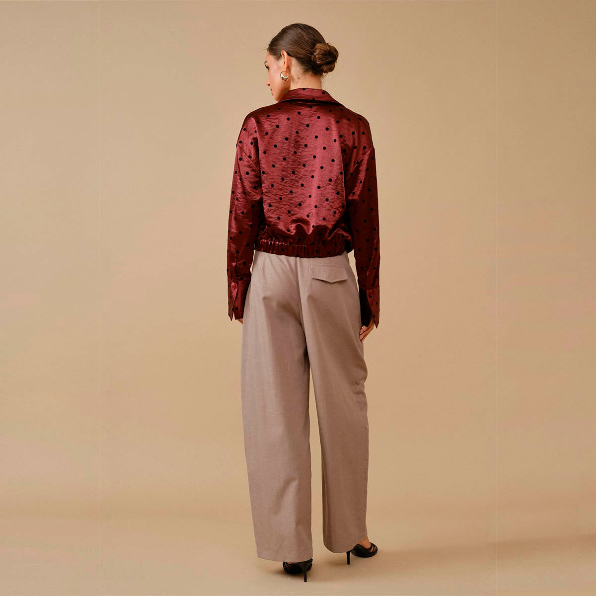 Blusa Vino con Estampado