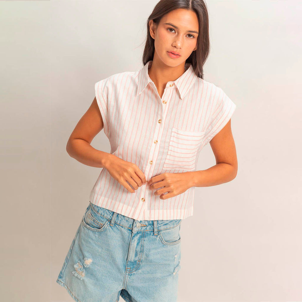 Blusa Rosa de Rayas