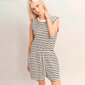 Jump Suit Negro de Rayas