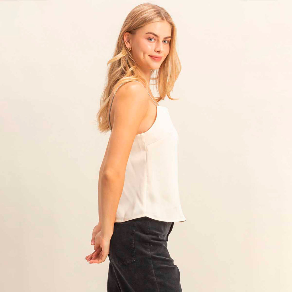 Blusa Beige Satin