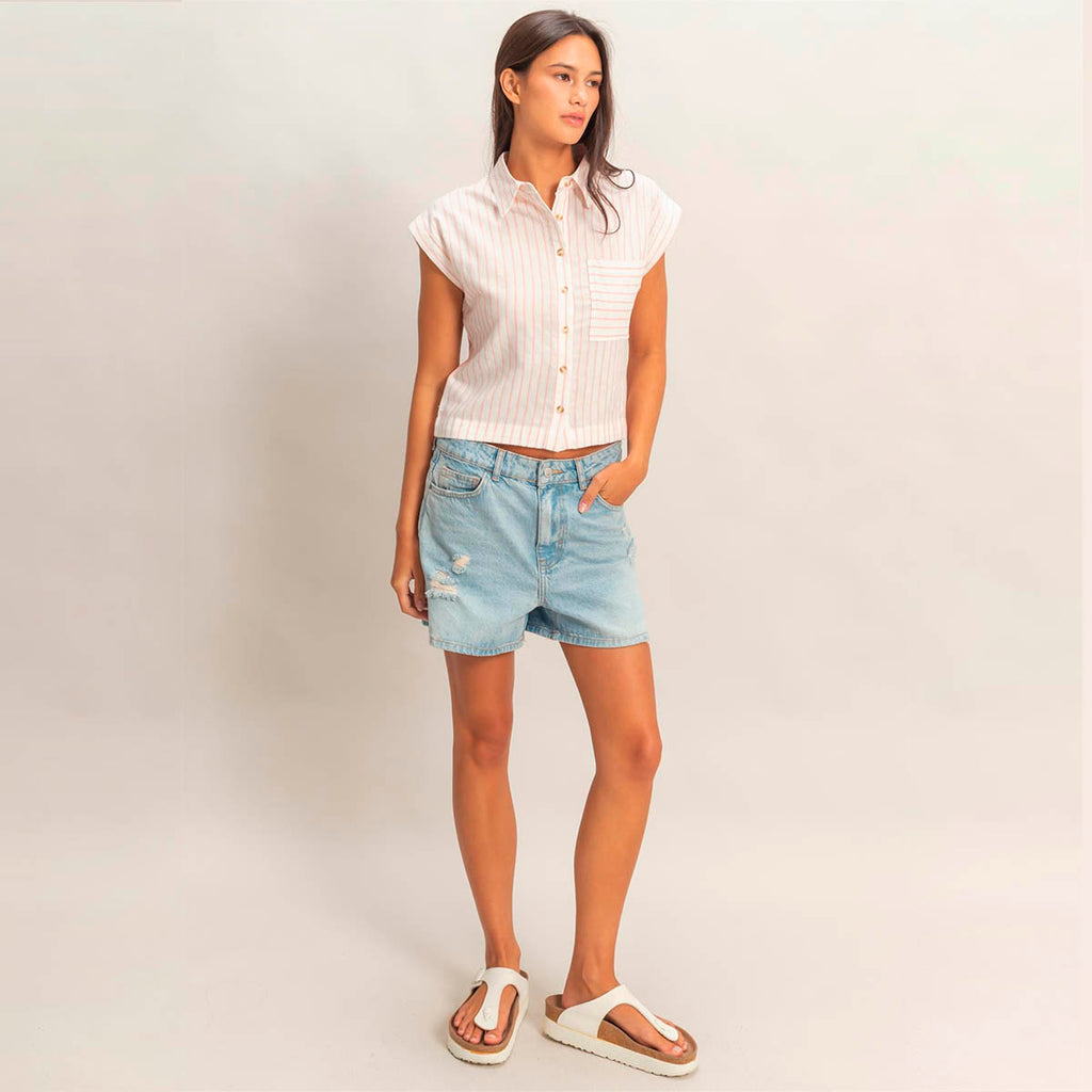 Blusa Rosa de Rayas
