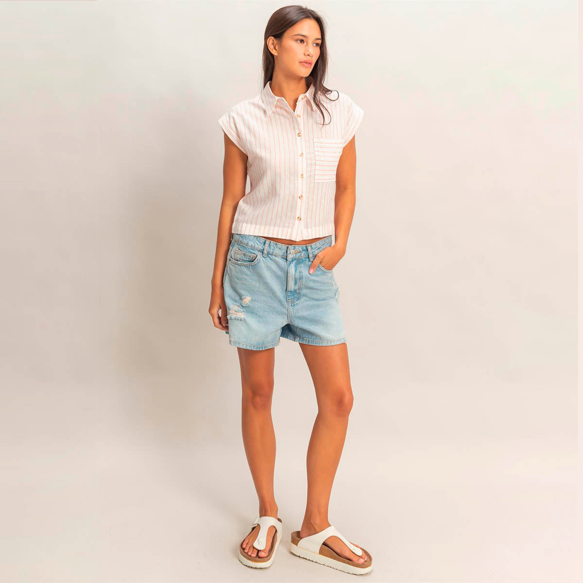 Blusa Rosa de Rayas