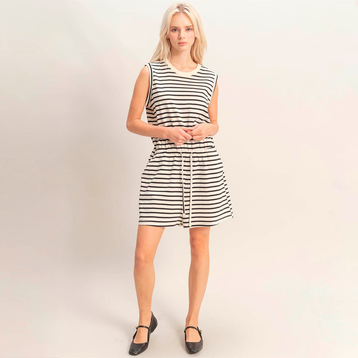 Jump Suit Negro de Rayas