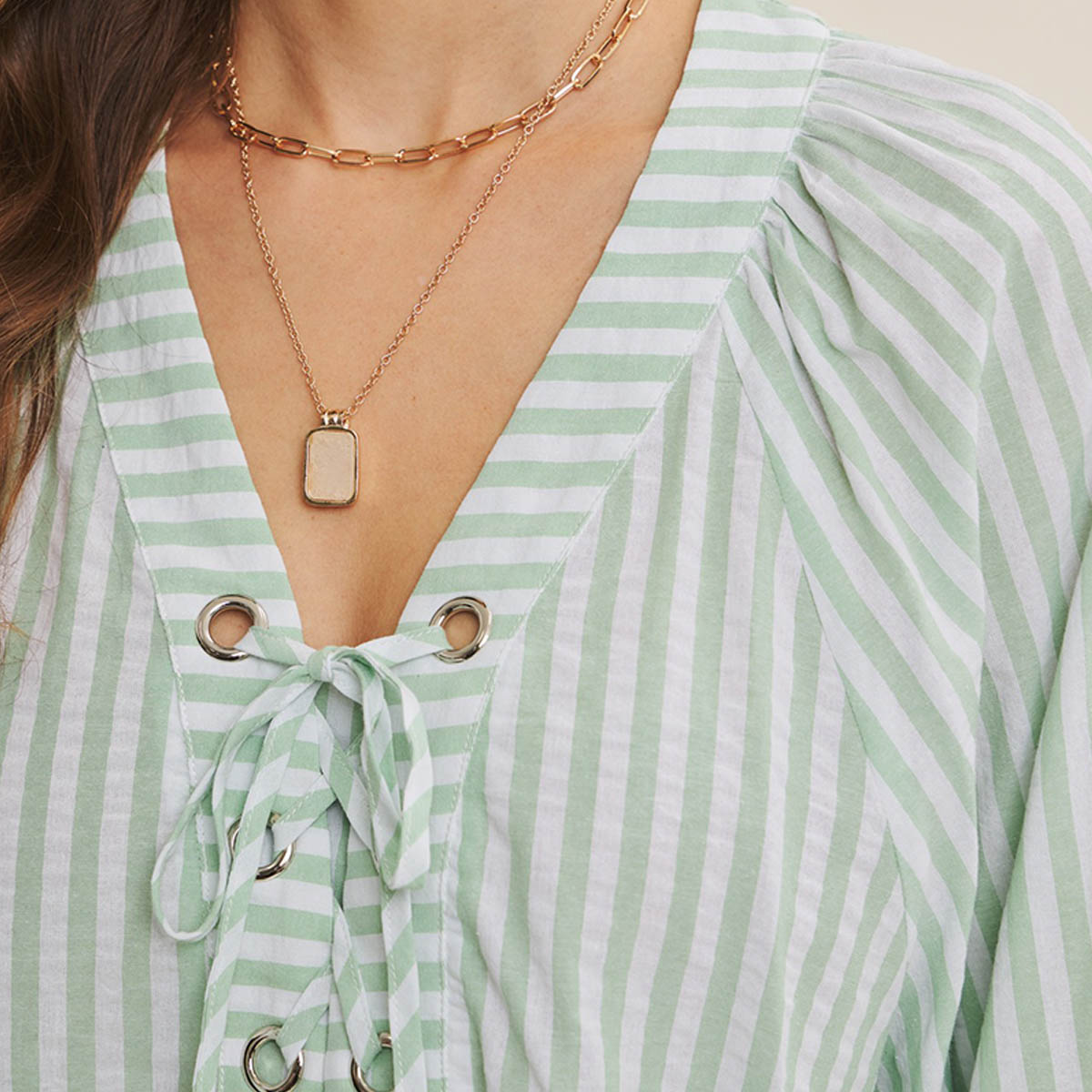 Blusa Verde de Rayas
