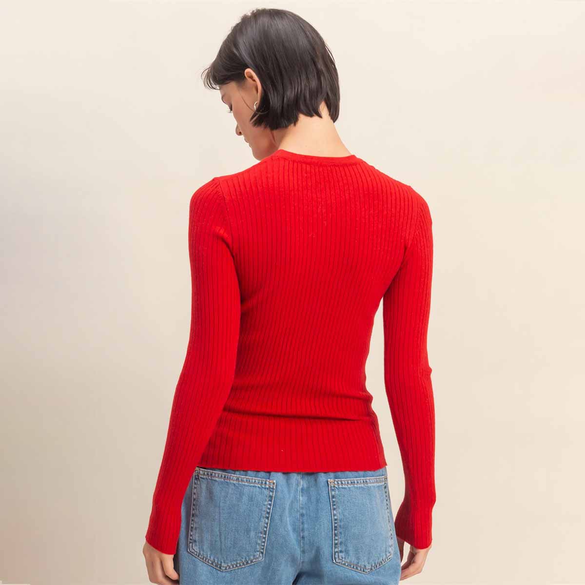 Sueter Rojo de Punto