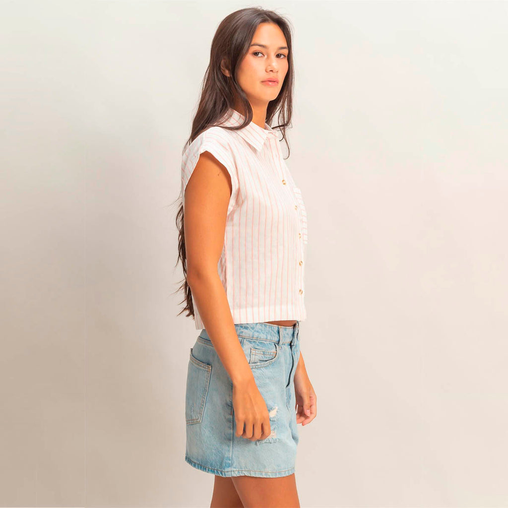 Blusa Rosa de Rayas