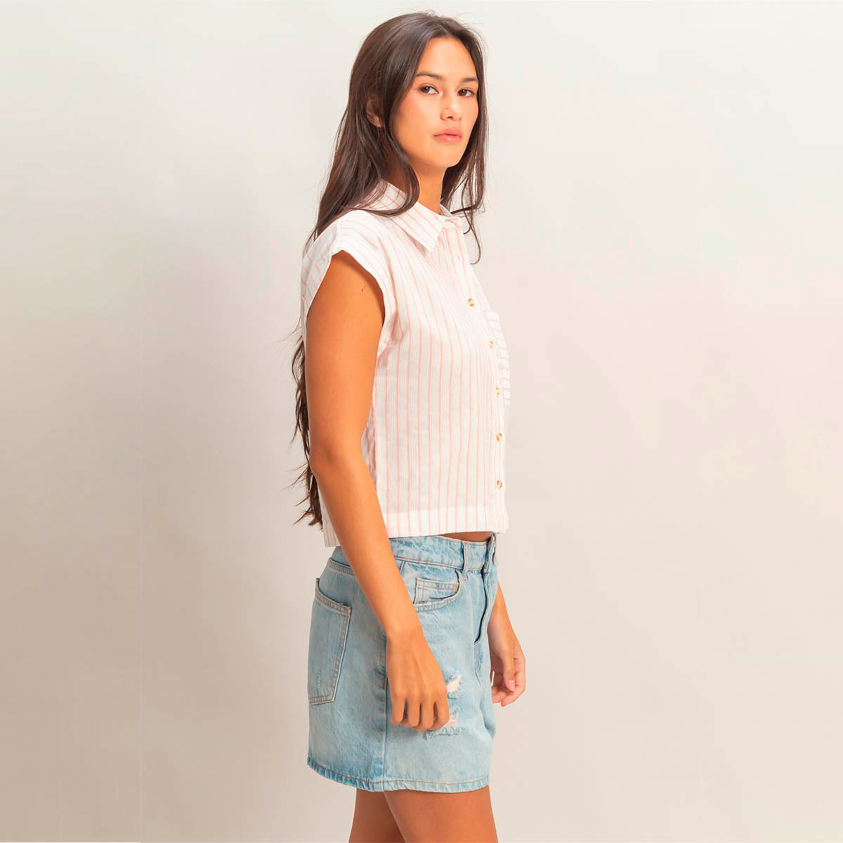 Blusa Rosa de Rayas