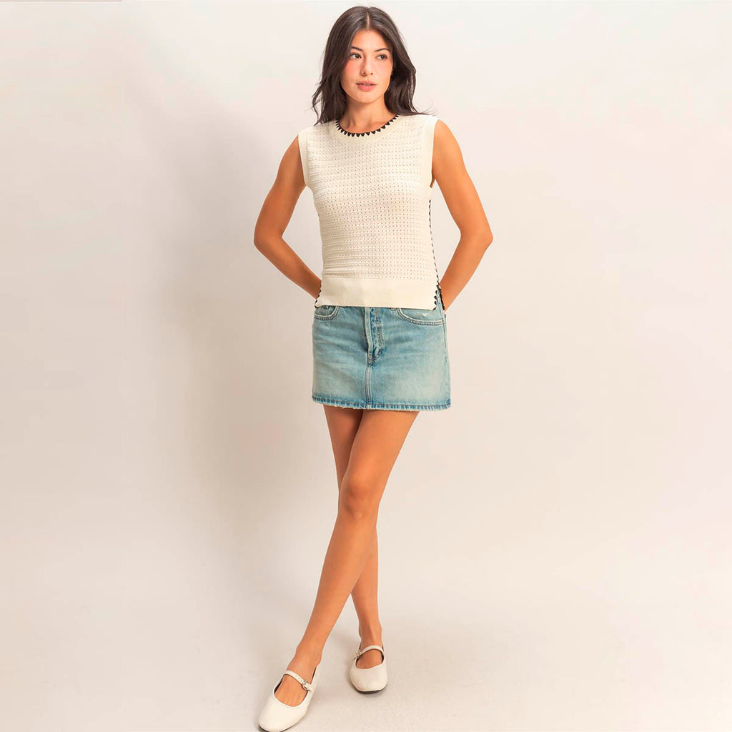 Blusa Beige con Decoracion