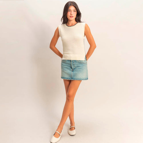 Blusa Beige con Decoracion