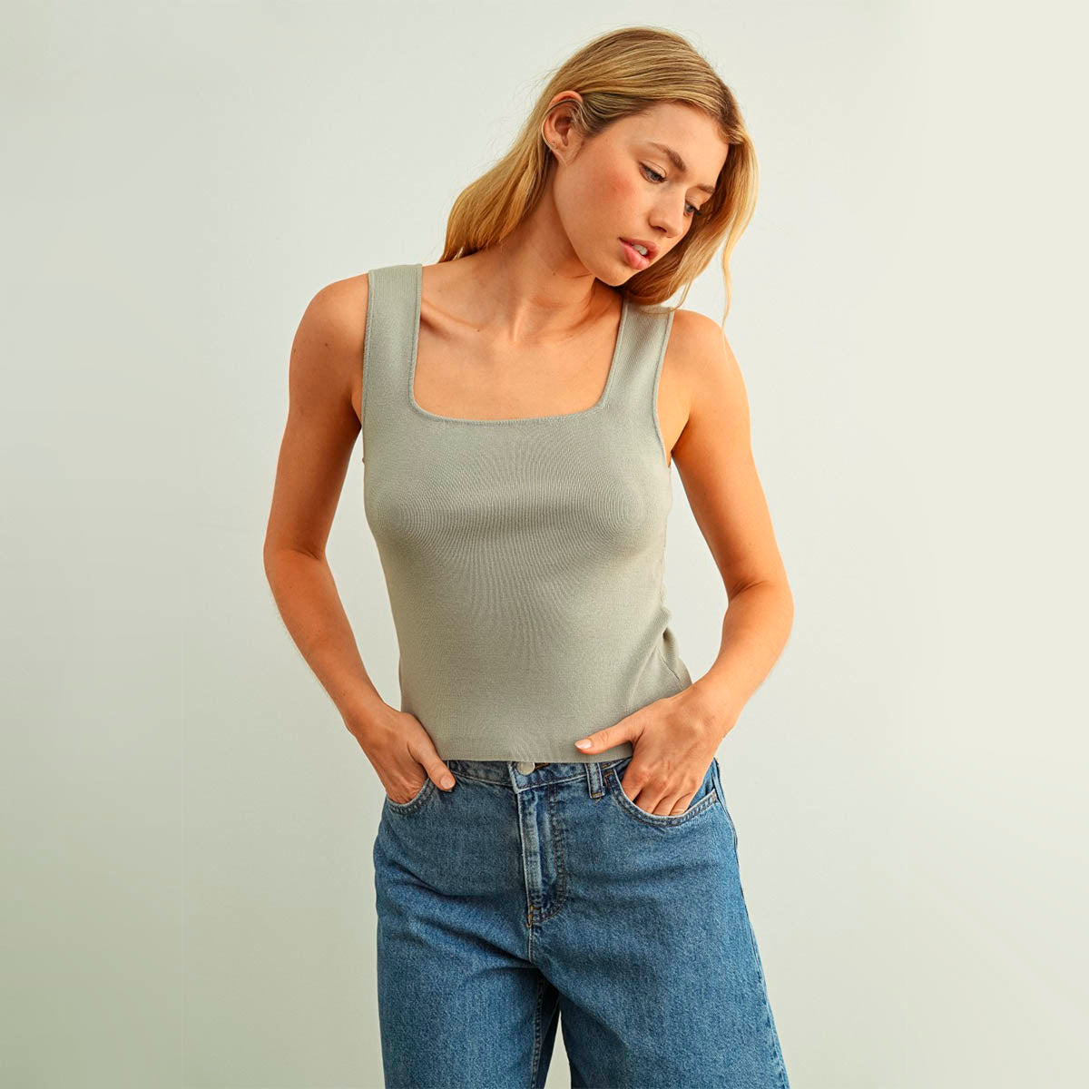 Blusa Verde de Tirantes