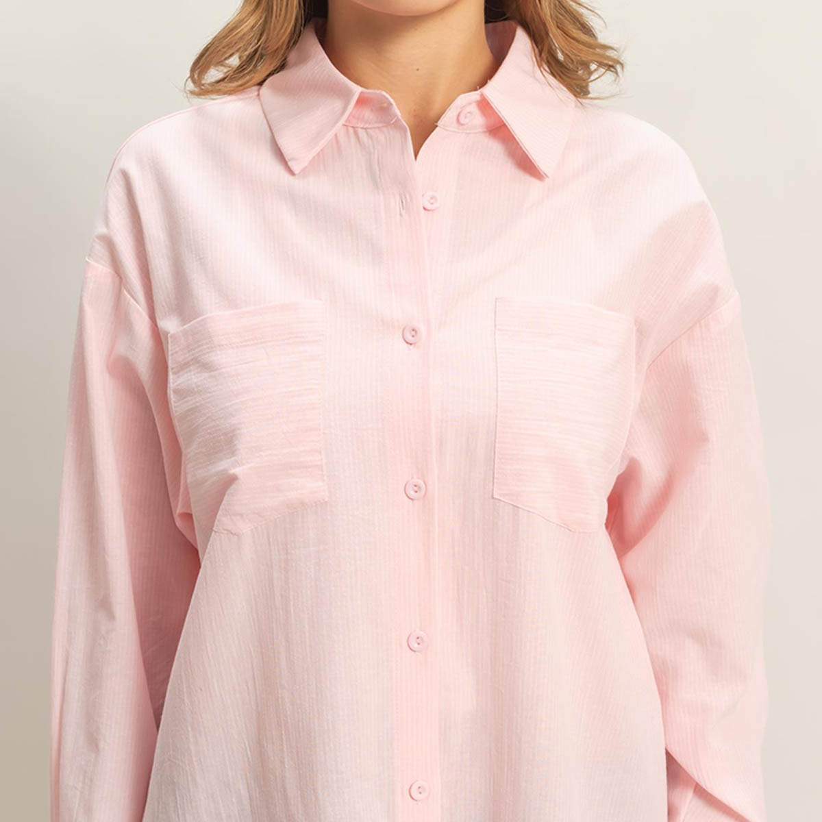 Camisa Rosa a Rayas