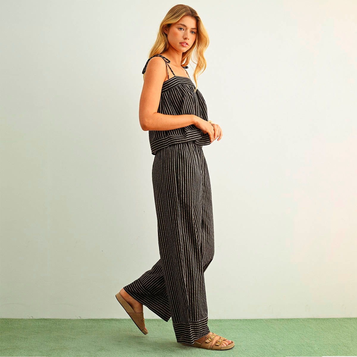 Set Negro de Rayas
