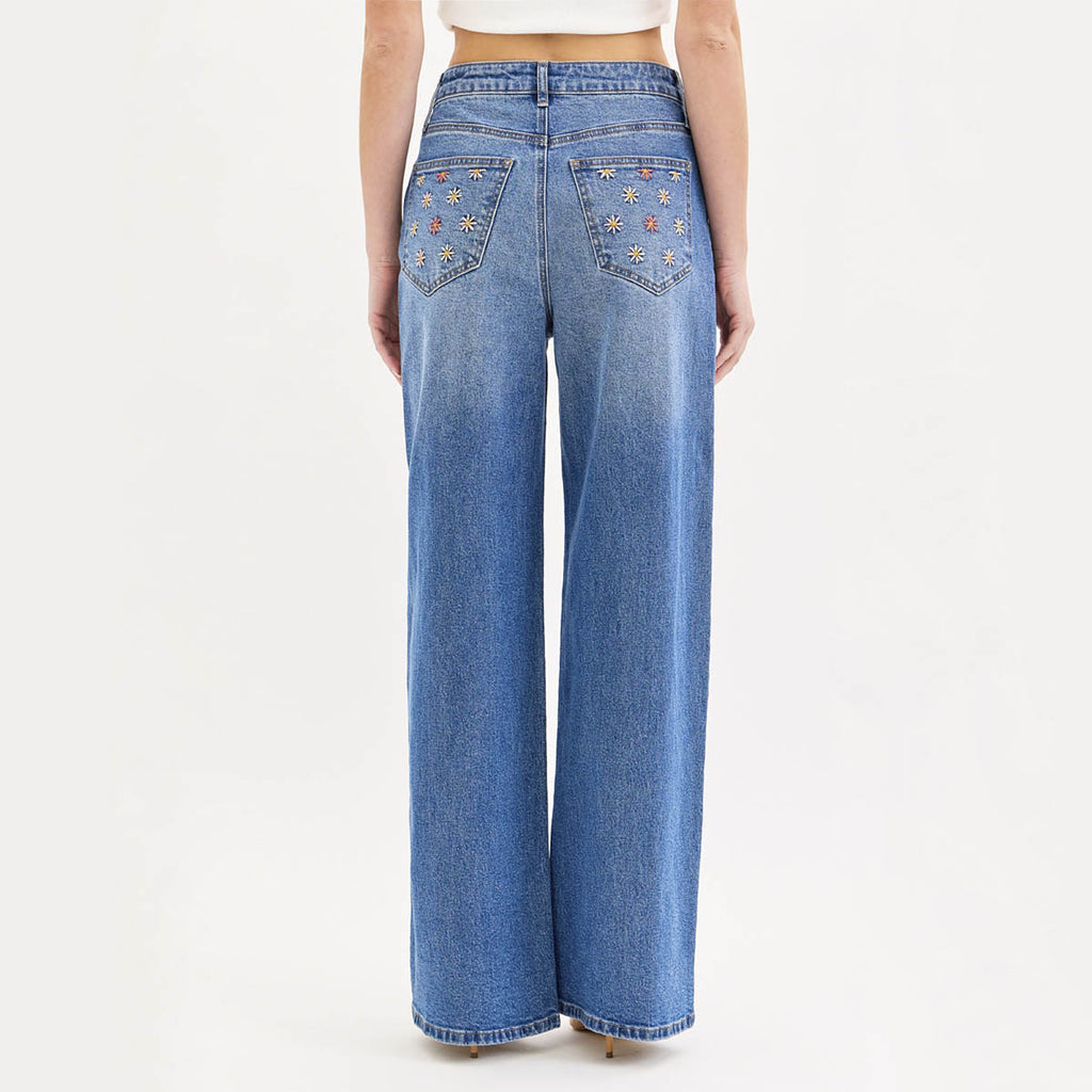 Jeans Azul con Detalle