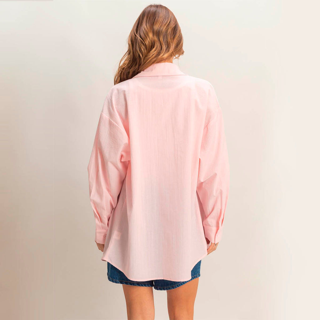 Camisa Rosa a Rayas