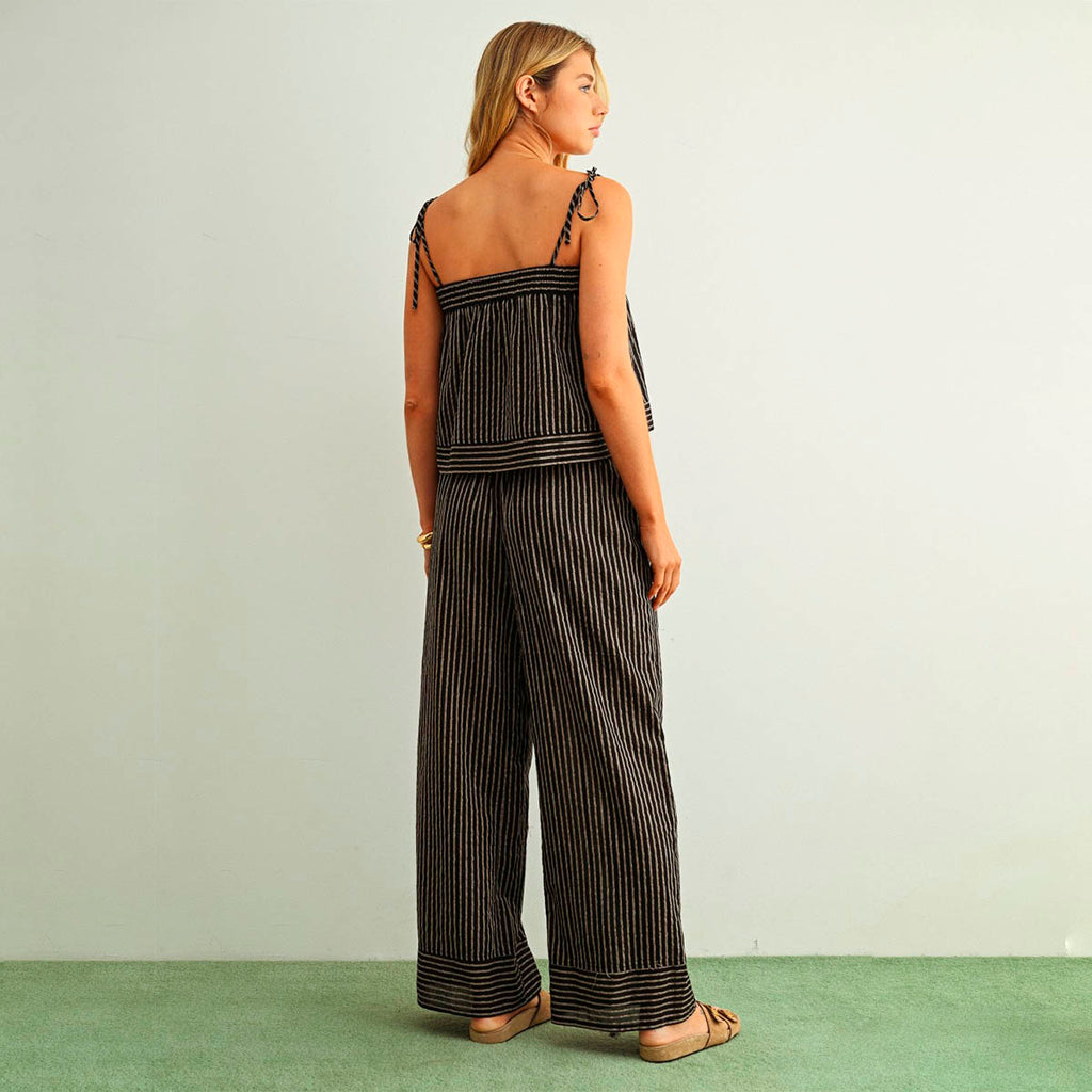 Set Negro de Rayas