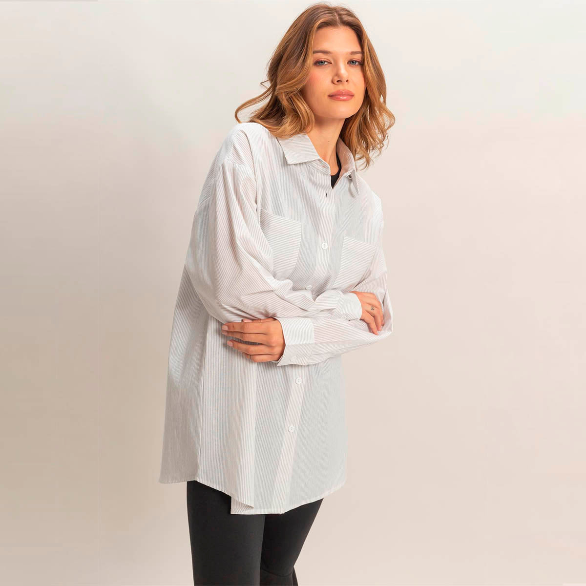 Camisa Blanco a Rayas