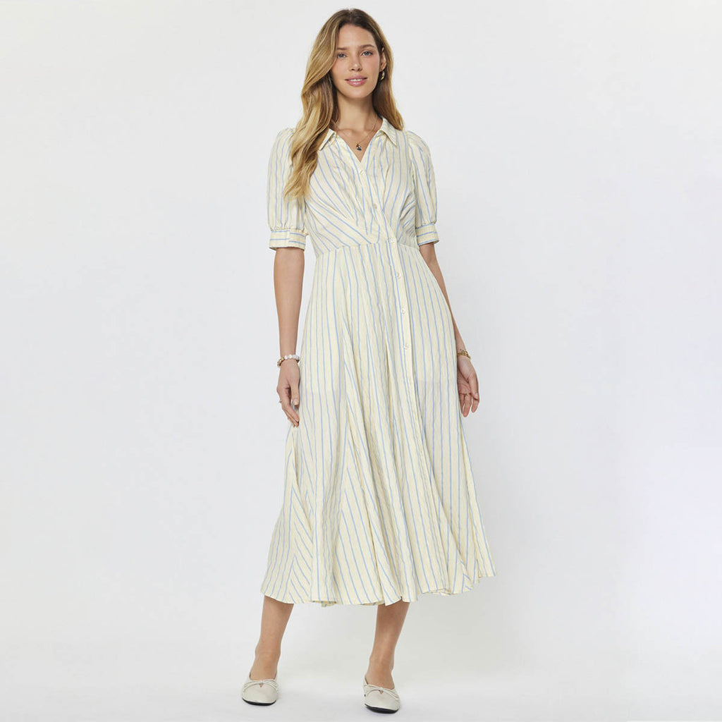 Vestido Blanco de Rayas