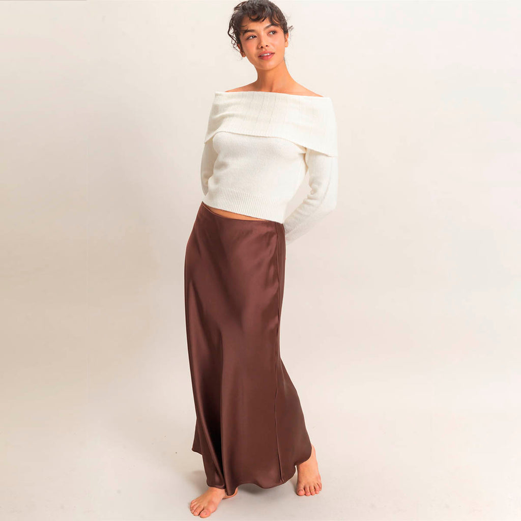 Falda Cafe Satin