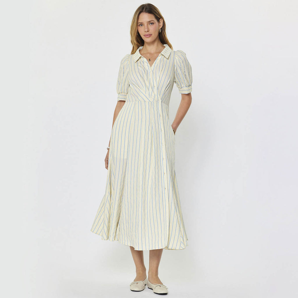 Vestido Blanco de Rayas