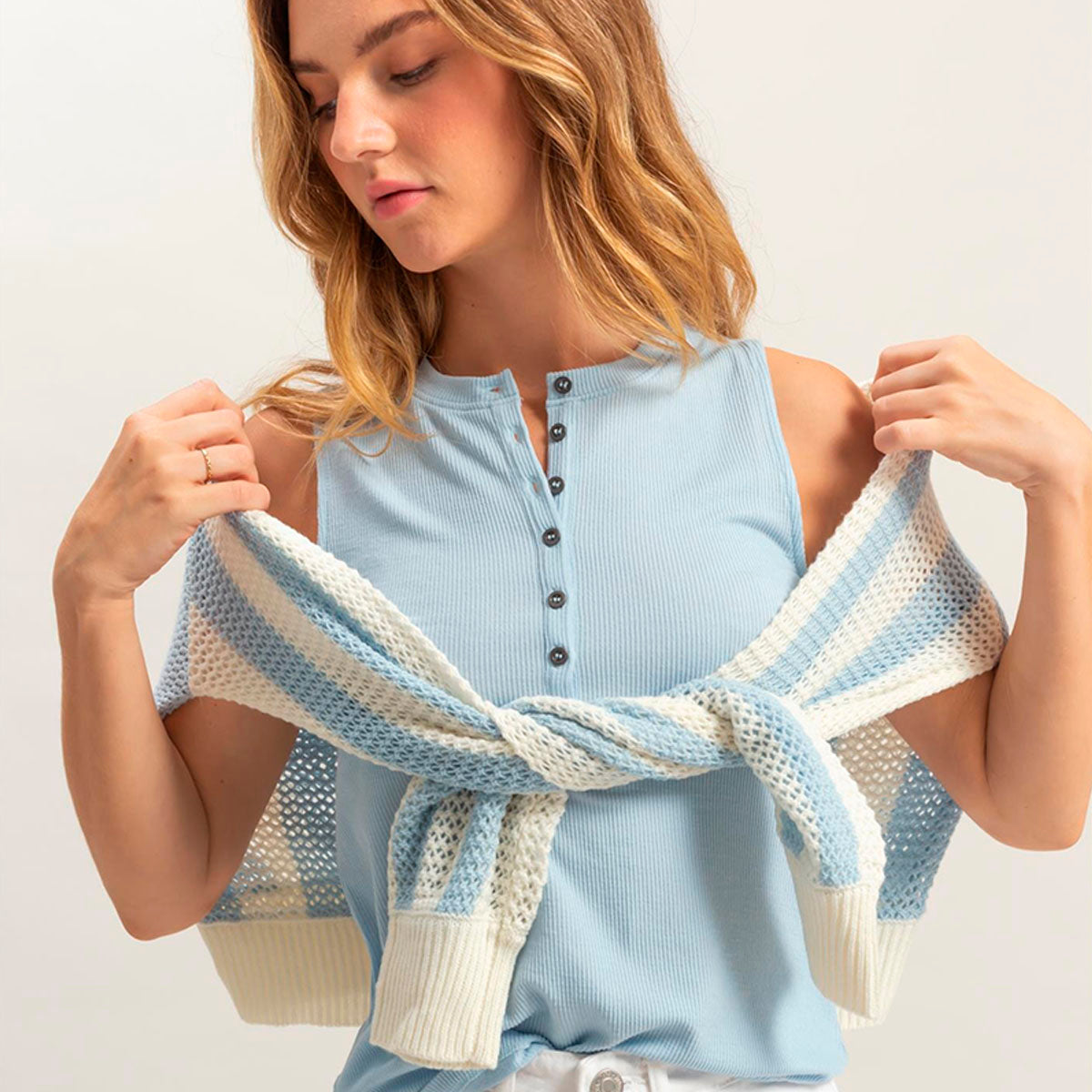 Blusa Azul Cielo Basica