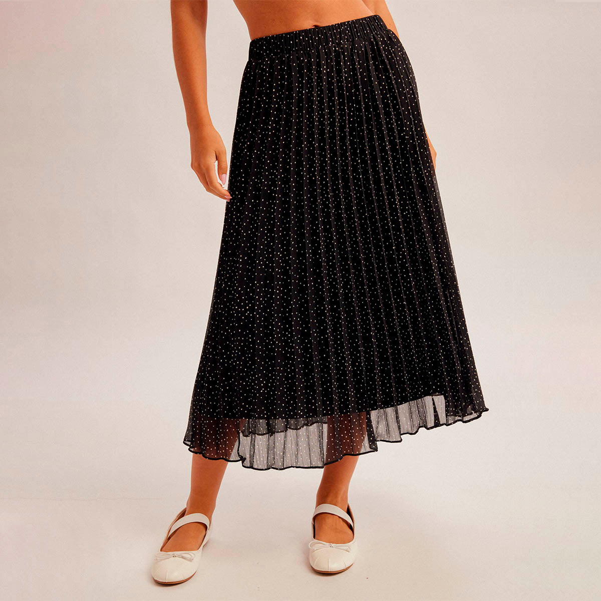 Falda Negra con Estampado