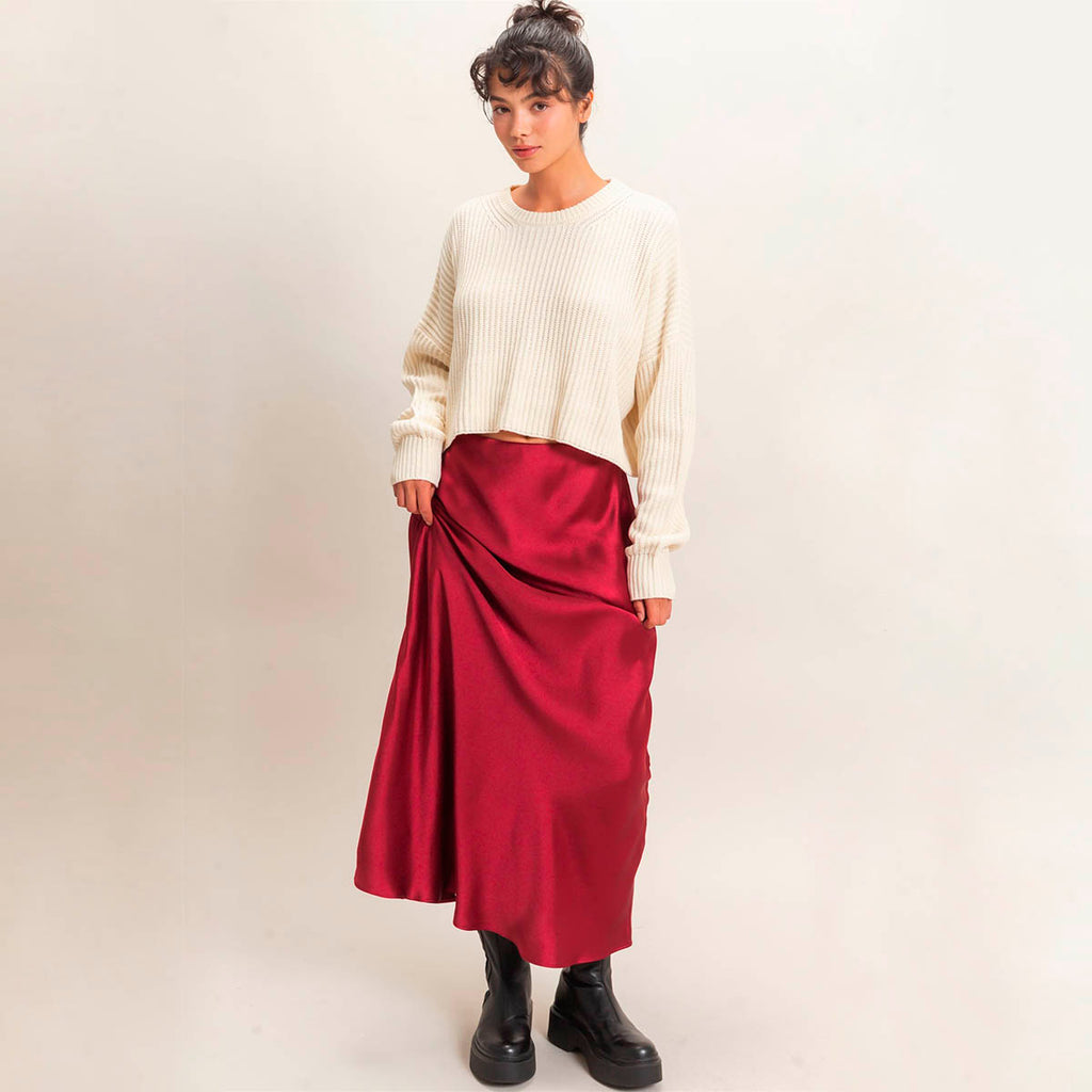 Falda Roja Satin